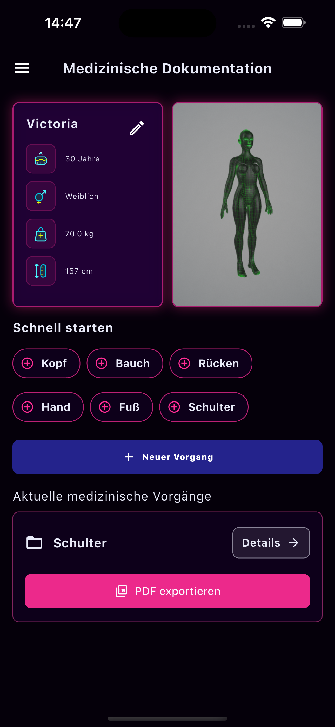Medizinische Dokumentation als Startpunkt