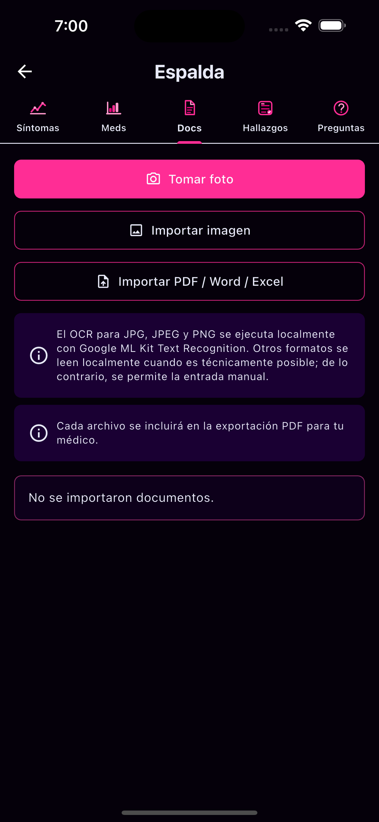 Preguntas antes de la cita