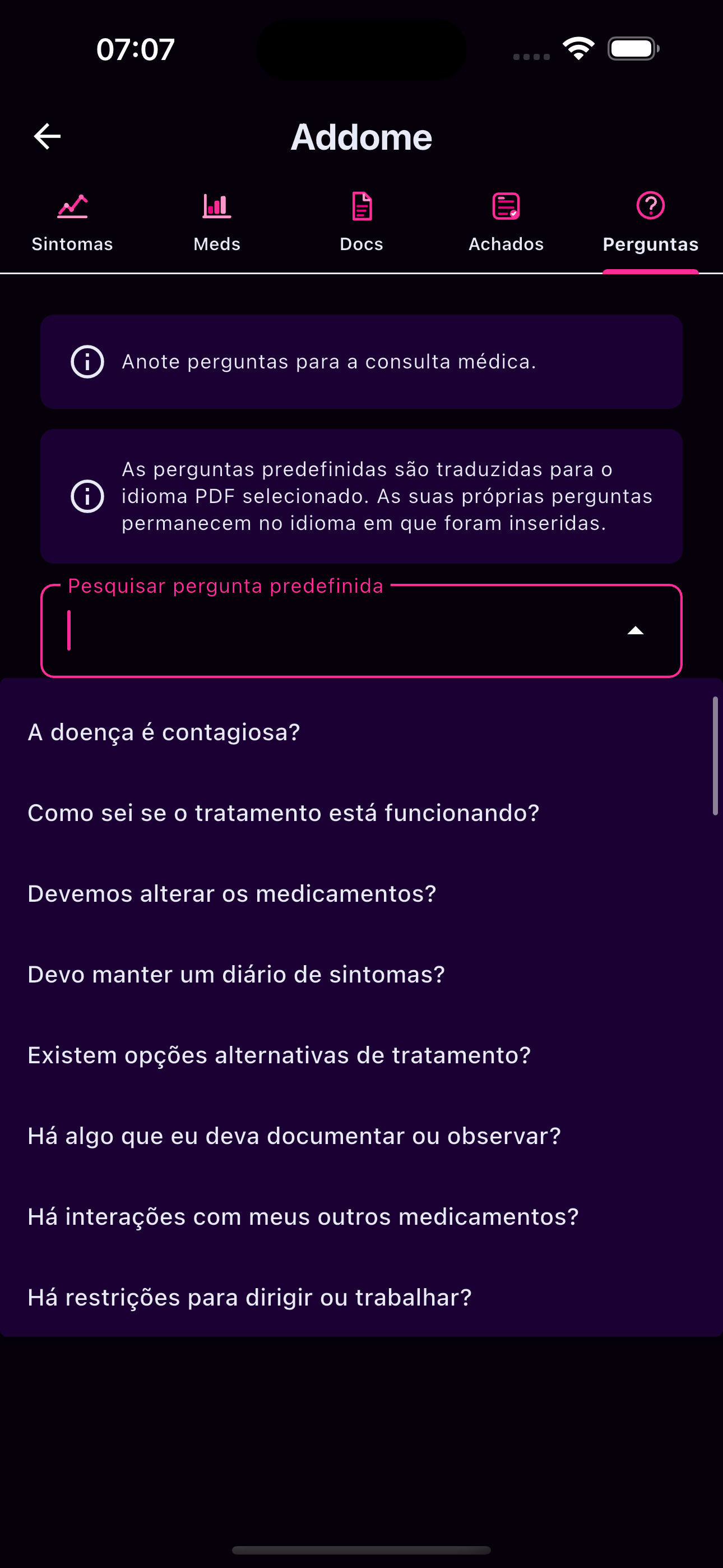 Exportação PDF e idioma